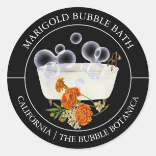 Marigold Bubble Bath label