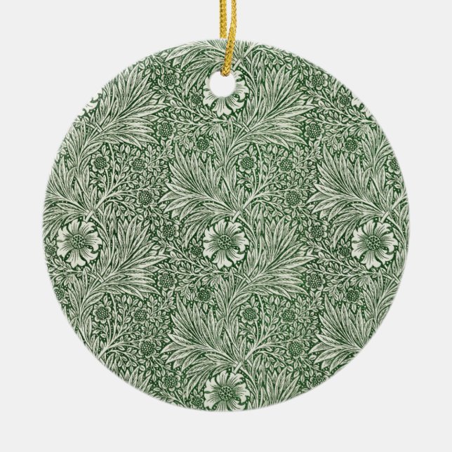 Marigold (by William Morris) Ceramic Ornament (Front)