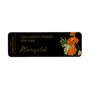 Marigold Candle Label Return Address Label