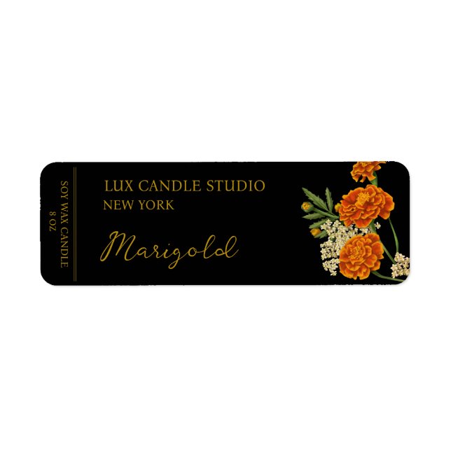 Marigold Candle Label Return Address Label (Front)