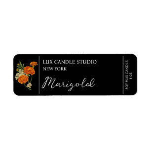 Marigold Candle Label Return Address Label
