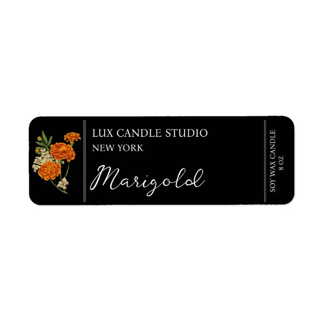Marigold Candle Label Return Address Label (Front)