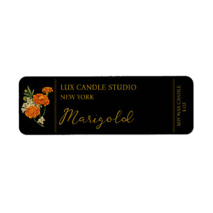 Marigold Candle Label Return Address Label