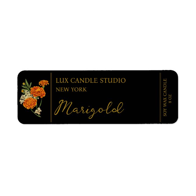 Marigold Candle Label Return Address Label (Front)