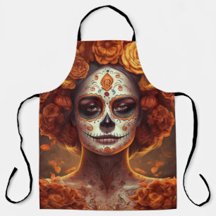 Marigold Catrina Día de los Muertos Apron