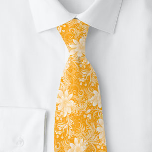 Marigold Floral Batik Tie
