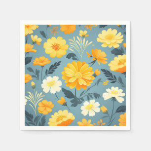 Marigold Floral Pattern Napkin