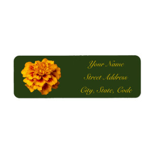 Marigold Floral Return Address Labels