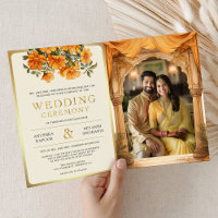 Marigold Floral Yellow South Indian Mandap Wedding