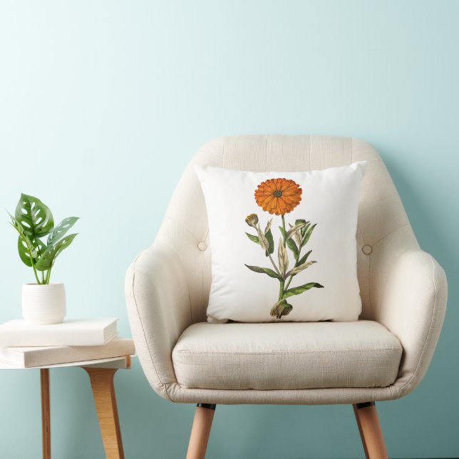 Marigold Flower Botanical Cushion (Chair)