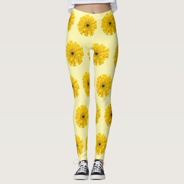 Marigold Flower Chemistry Leggings (Front)