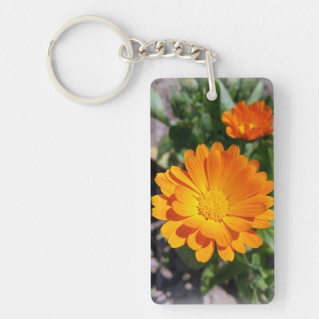 marigold flower key ring (Front)