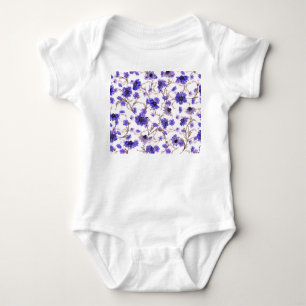 Marigold flowers, floral seamless wallpaper baby bodysuit