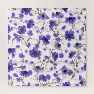 Marigold flowers, floral seamless wallpaper jigsaw puzzle