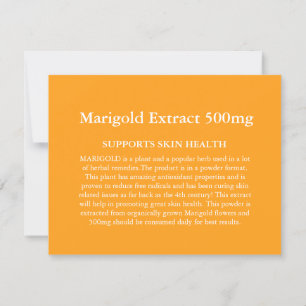 Marigold herbalists medicinal product card