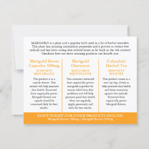 Marigold herbalists medicinal three products info