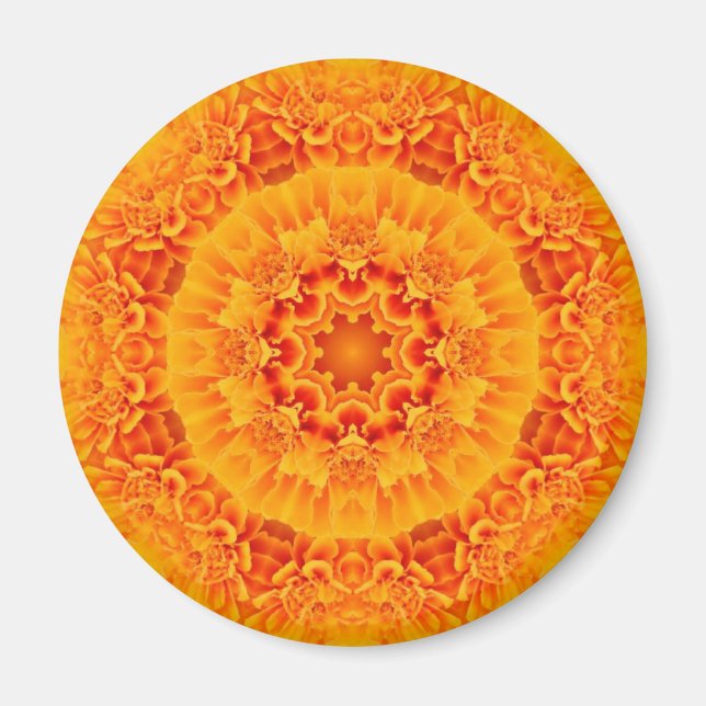 Marigold Mandala Magnet (Front)