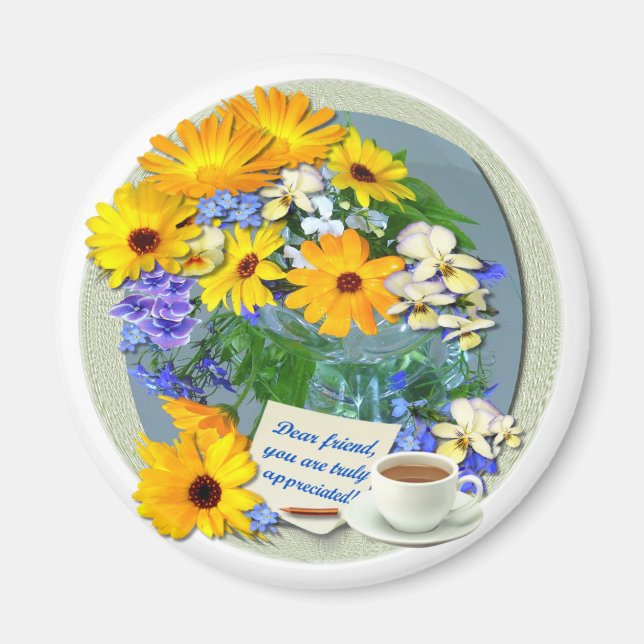 MARIGOLD POSY ~ Friendship Magnet (Front)