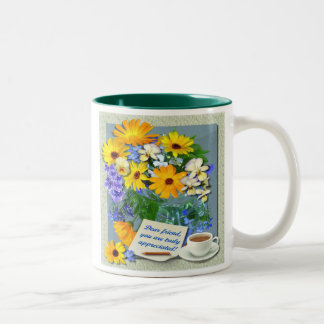 MARIGOLD POSY ~ Two-Tone Mug