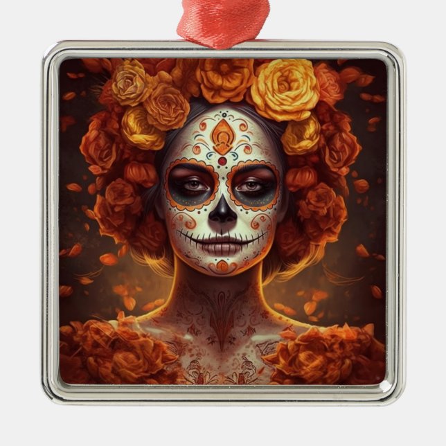 Marigold Spirit Metal Ornament (Front)