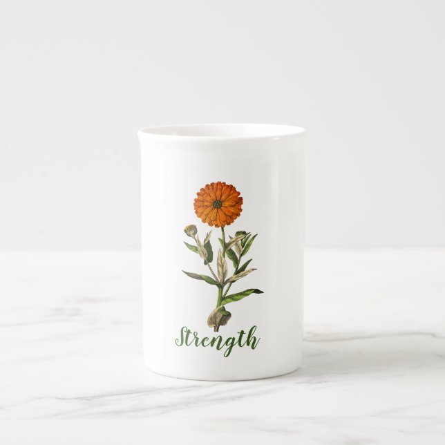 Marigold Strength Inspirational Statement Mug (Front)