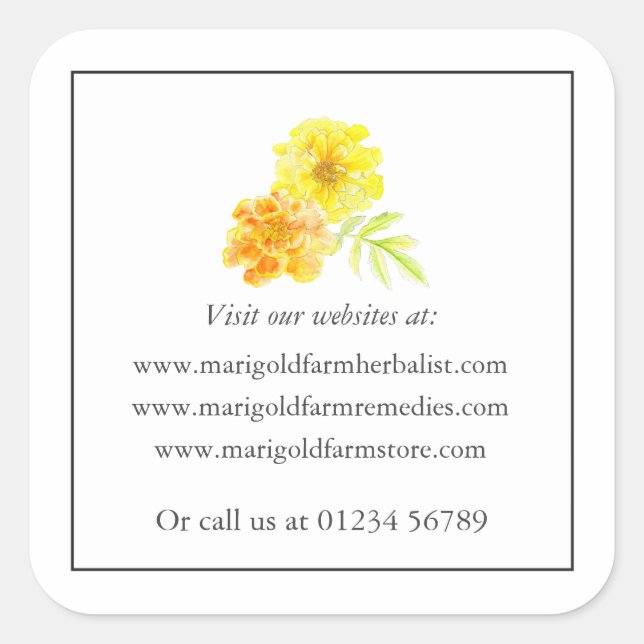 Marigold template website Sticker (Front)