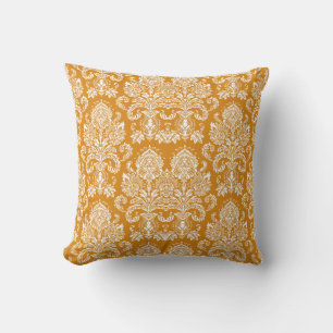 Marigold Victorian Damask Cushion