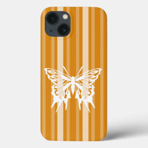 Marigold Victorian Stripe with Butterfly iPhone 13 Case