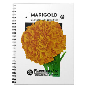 Marigold Vintage Seed Packet Notebook