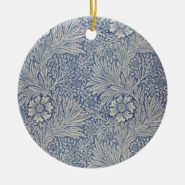 'Marigold' wallpaper design, 1875 Ceramic Tree Decoration (Front)