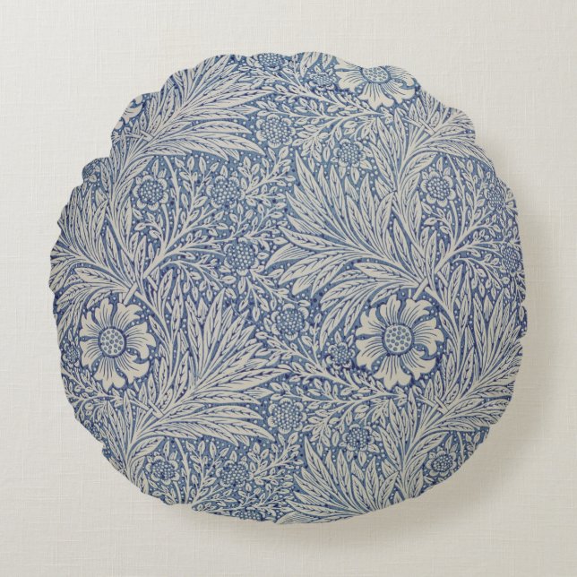 'Marigold' wallpaper design, 1875 Round Cushion (Front)