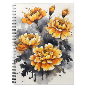 Marigold - Watercolor flowers Notebook