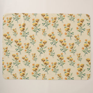 Marigold Watercolor Sherpa Blanket - Horizontal
