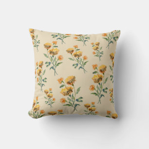 Marigold Watercolor Throw Pillow