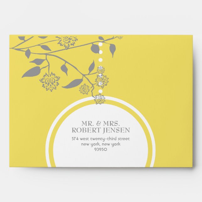 Marigold Wedding Invitation Envelopes (Front)