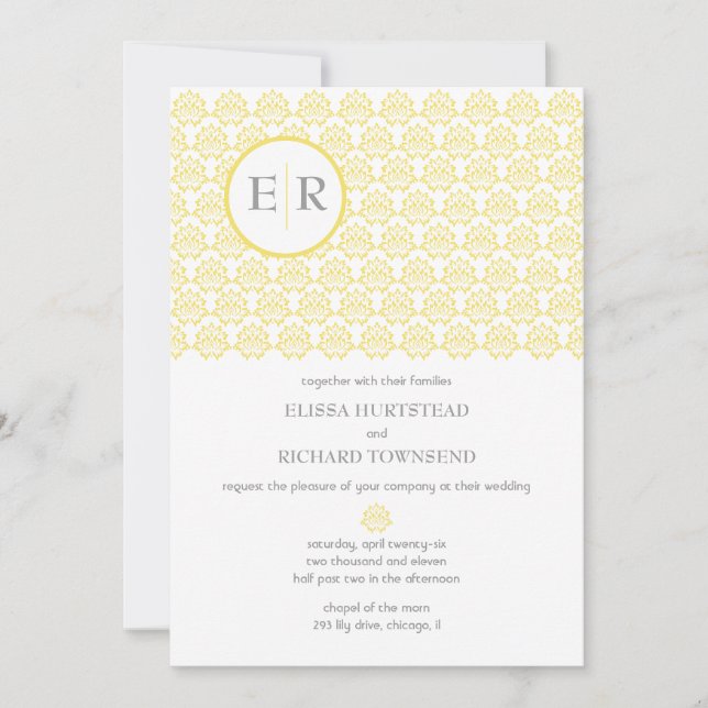 Marigold Wedding Invitations (Front)