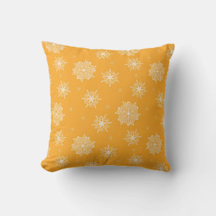 Marigold Whimsical Celestial Floral 16"x16" Cushion