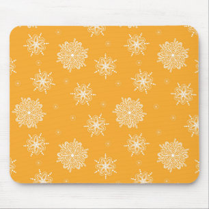 Marigold Whimsical Celestial Floral Mouse Pad