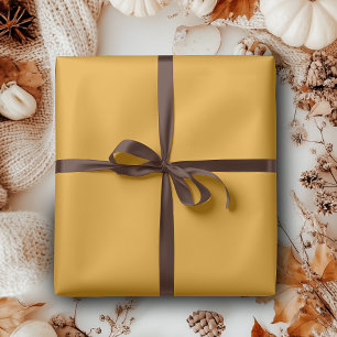 Marigold Yellow Solid Colour   Classic   Elegant Wrapping Paper