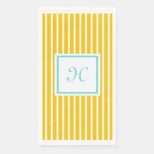 Marigold Yellow with White Stripes  Napkin
