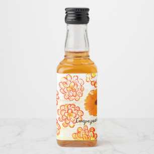 Marigolds Cempazuchil Liquor Bottle Label