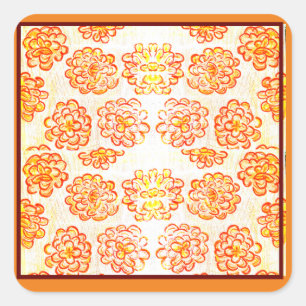 Marigolds Square Sticker