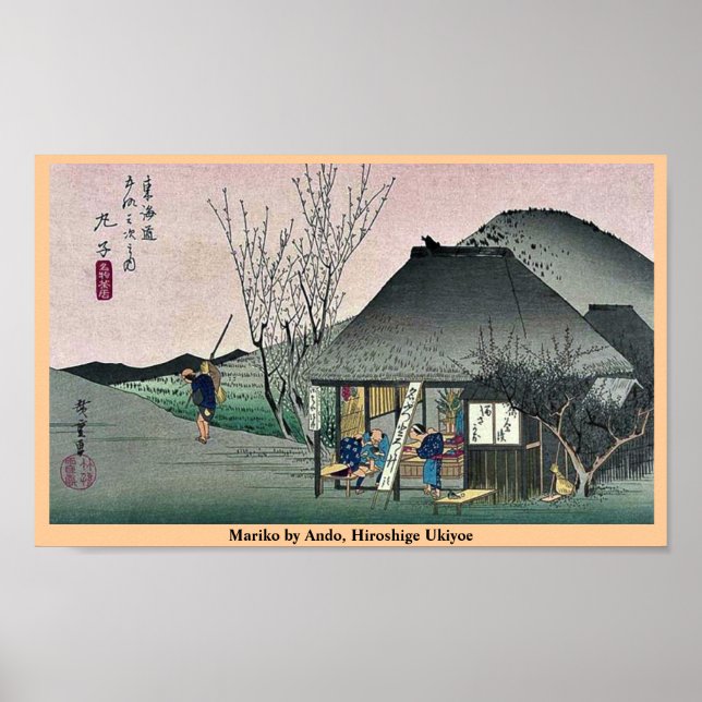 Mariko by Ando, Hiroshige Ukiyoe Poster (Front)