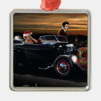 Marilyn and Elvis Christmas Joy Ride Metal Tree Decoration