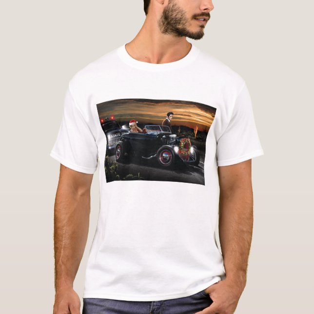 Marilyn and Elvis Christmas Joy Ride T-Shirt (Front)