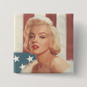 Marilyn Flag 15 Cm Square Badge