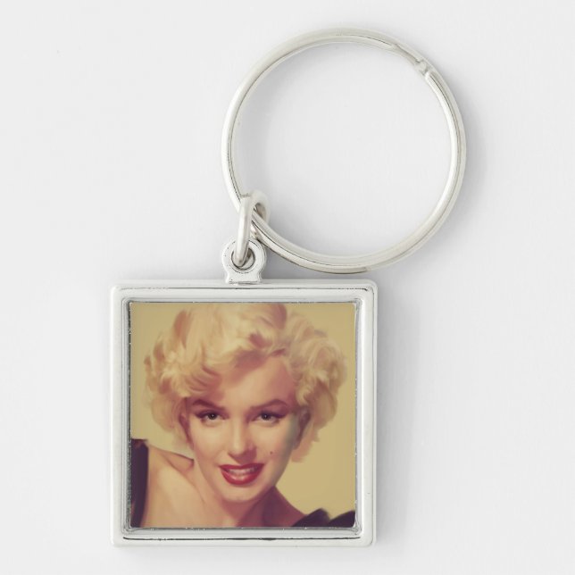 Marilyn in Black Key Ring (Front)