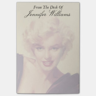Marilyn in Black Post-it Notes
