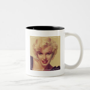 Marilyn in Black Two-Tone Coffee Mug