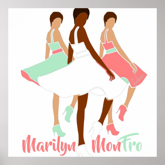 Marilyn MonFRO AFRoCA Afro Africa Black Woman Poster (Front)